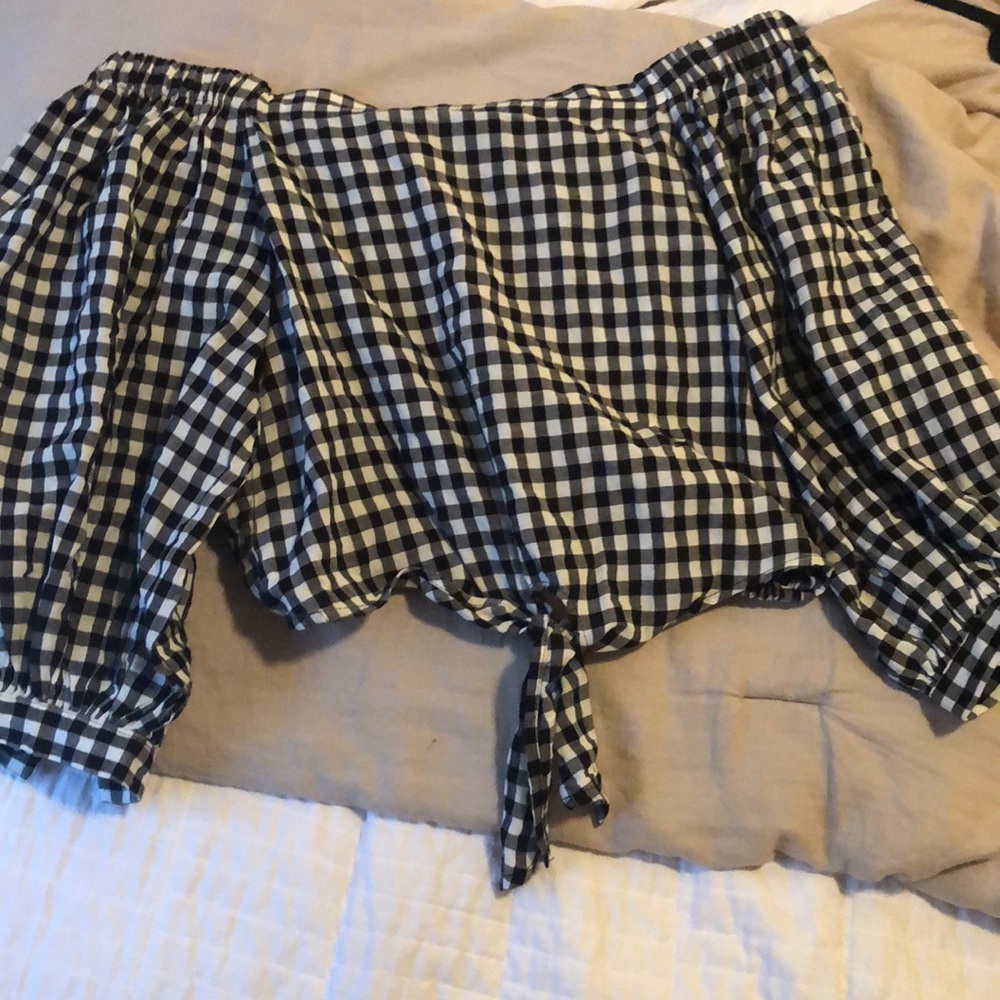 Gingham Crop top **festival**